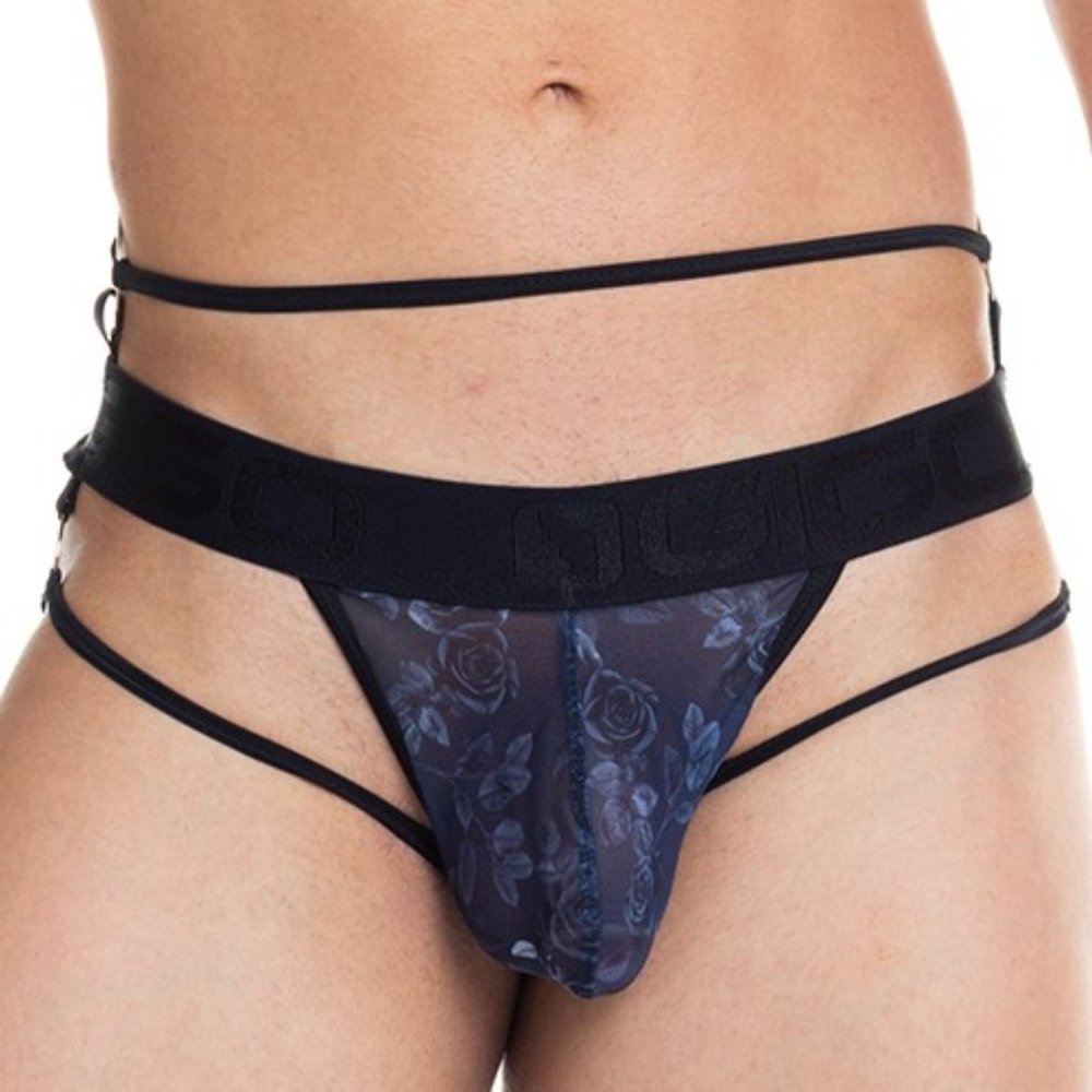 GIGO ROSE BLACK JOCKSTRAP